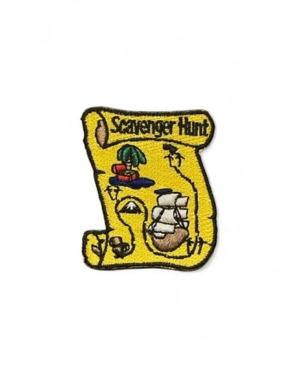 Scavenger Hunt Girl Boy Scouts Embroidered Patch Badge Treasure Map Ship Island